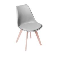 Conjunto Mesa Eames Redonda 90cm + 4 Cadeiras Wood - Cinza - 2