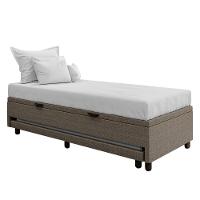 Bicama Box Baú Solteirão 96x188 Cm Samy S05 Linho Marrom - Mpozenato - 1