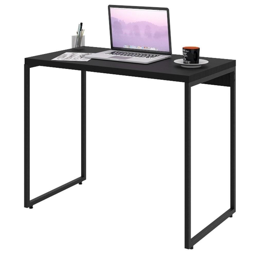Mesa De Escritório Escrivaninha 90cm Dynamica Industrial C08 Preto ônix - Mpozenato - 1