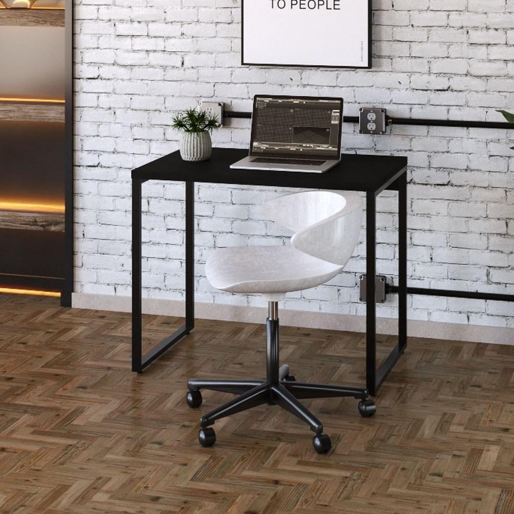 Mesa De Escritório Escrivaninha 90cm Dynamica Industrial C08 Preto ônix - Mpozenato - 2