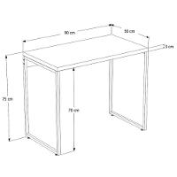 Mesa De Escritório Escrivaninha 90cm Dynamica Industrial C08 Preto ônix - Mpozenato - 4
