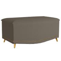 Calçadeira Baú Solteiro 90cm Com Tachas Imperial J02 Sintético Areia - Mpozenato - 1