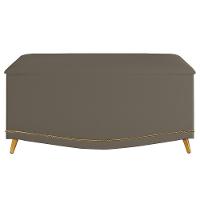 Calçadeira Baú Solteiro 90cm Com Tachas Imperial J02 Sintético Areia - Mpozenato - 3