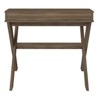 Escrivaninha Mesa Para Computador Retrô 3 Nichos Itália Nogal Artany - 6