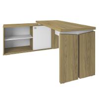 Mesa Escrivaninha Em L Sharp E Gaveteiro 2 Gavetas May A06 Olmo/branco - Mpozenato - 10