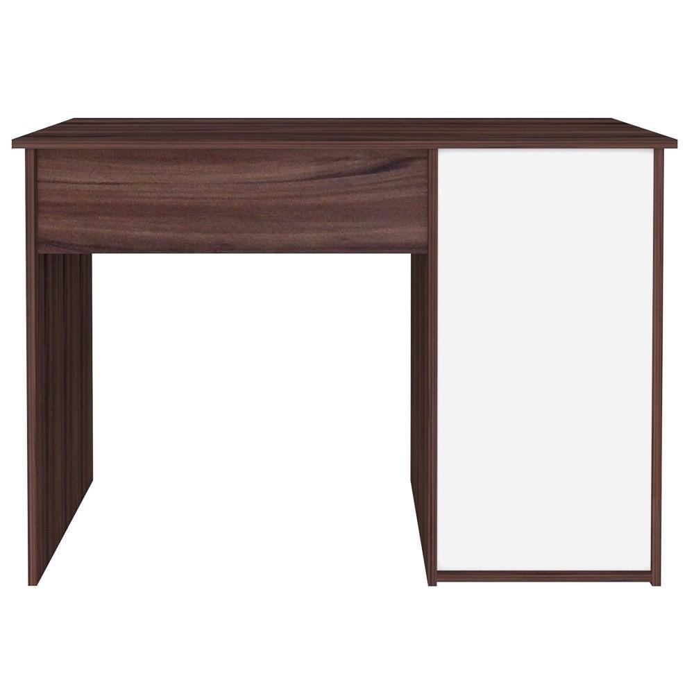 Escrivaninha Mesa Para Escritório 1 Porta 1 Gaveta Mobile Hall Ipê/branco Artany - 6