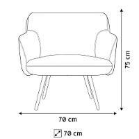 Kit 02 Poltronas Decorativas Jade Pés Palito Madeira C-416 Corano Tressê Linho Cinza Escuro - Domi - 7