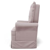 Kit 02 Poltronas De Amamentação E Descanso Com Balanço Laís G05 Veludo Rosê - Mpozenato - 5