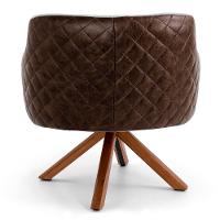 Kit 02 Poltronas Decorativas Jade Base Giromad Corano B-10 Tressê Linho Bege - Domi - 6