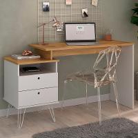 Mesa Escrivaninha Industrial 2 Gavetas Lux A06 Olmo/branco - Mpozenato - 2