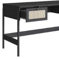Mesa Escrivaninha Home Office Pés Madeira Arlo A10 Nero/preto - Mpozenato - 6