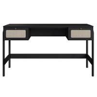 Mesa Escrivaninha Home Office Pés Madeira Arlo A10 Nero/preto - Mpozenato - 7