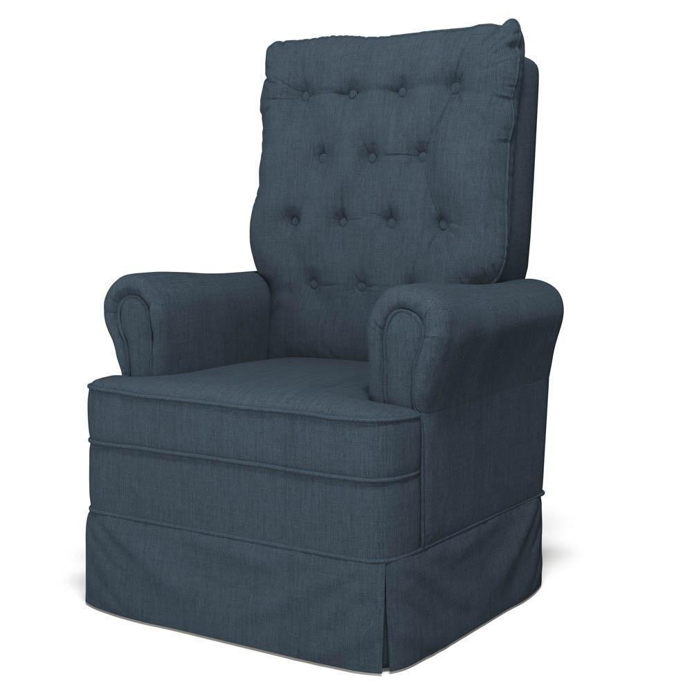 Kit 02 Poltronas De Amamentação E Descanso Com Balanço Laís G05 Linho Azul - Mpozenato - 9