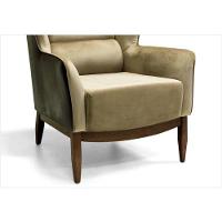 Kit 2 Poltronas Decorativas Base Madeira Milena Composê B-98/c-68 - Domi - 4