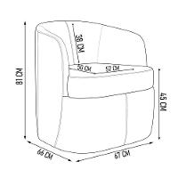 Kit 2 Poltronas Giratória Decorativa Para Sala Dandara Z08 Veludo Bege - Mpozenato