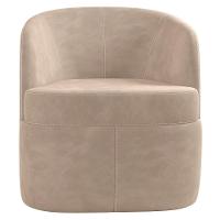 Kit 2 Poltronas Giratória Decorativa Para Sala Dandara Z08 Veludo Bege - Mpozenato - 6