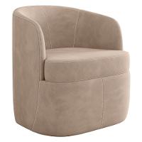 Kit 2 Poltronas Giratória Decorativa Para Sala Dandara Z08 Veludo Bege - Mpozenato - 7