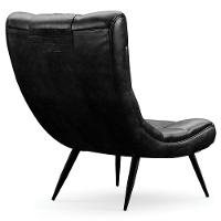 Kit 2 Poltronas Decorativas Sala De Estar Com Almofada E Pés Palito Lord Sintético Preto - Ibiza - 9