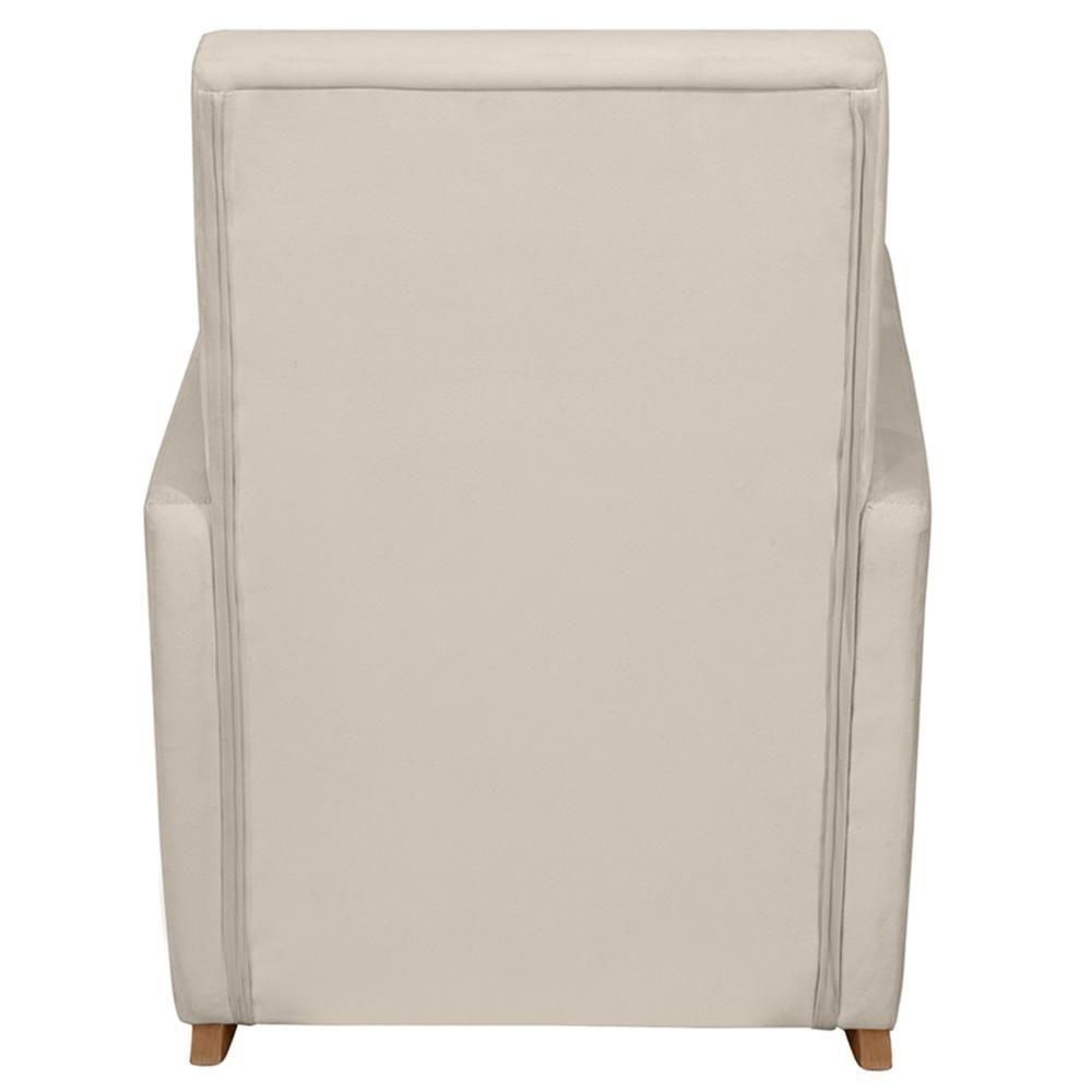 Poltrona Amamentação Base Balanço E Puff Lola Veludo Off F03 - Mpozenato - 7