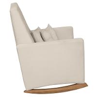 Poltrona Amamentação Base Balanço E Puff Lola Veludo Off F03 - Mpozenato - 6