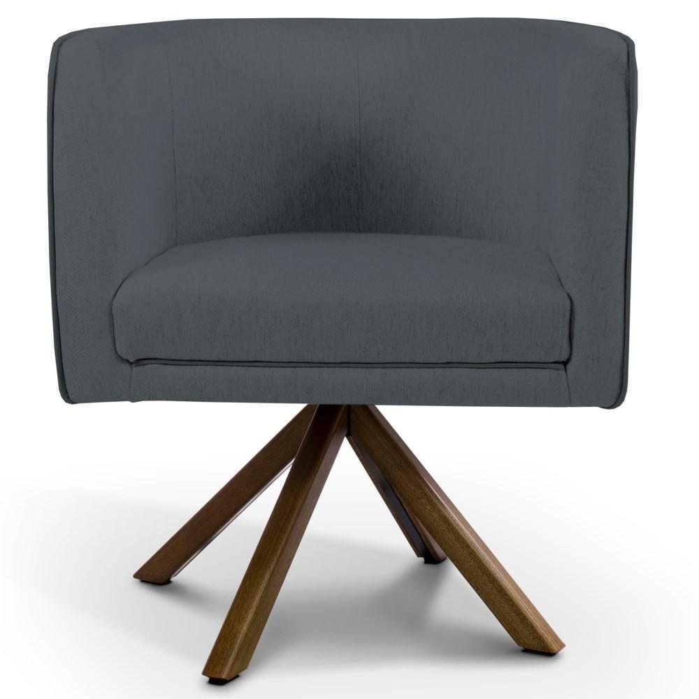 Kit 2 Poltronas Decorativas Base Giromad Madeira Betina C-03 Corano Cinza - Domi - 2