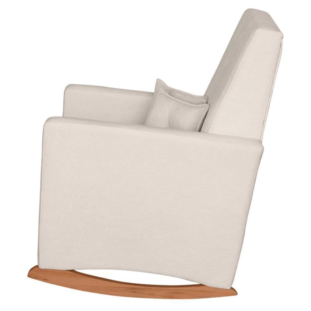 Poltrona Amamentação Base Balanço E Puff Lola Bouclê Off F03 - Mpozenato - 6