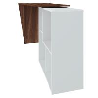 Kit 2 Mesas Escrivaninha 2 Em 1 Com Nichos Arbo A06 Ipê/branco - Mpozenato - 10