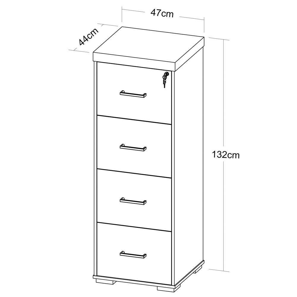 Armário Para Pasta Suspensa Tamburato A06 Marrom/preto - Mpozenato - 4
