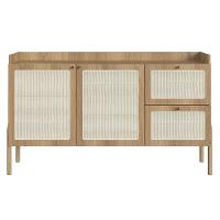 Balcão Aparador Buffet Pés De Madeira Arlo A10 Hanover - Mpozenato - 6