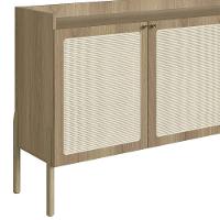 Balcão Aparador Buffet Pés De Madeira Arlo A10 Hanover - Mpozenato - 9