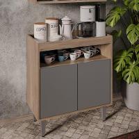 Balcão Aparador Buffet Cantinho Do Café 71cm Lice Z34 Freijó/grafite - Mpozenato - 2