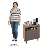 Balcão Aparador Buffet Cantinho Do Café 71cm Lice Z34 Freijó/grafite - Mpozenato - 5