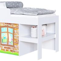Cama Elevada Com Cortina Imaginação Meu Fofinho A05 Branco - Mpozenato - 3