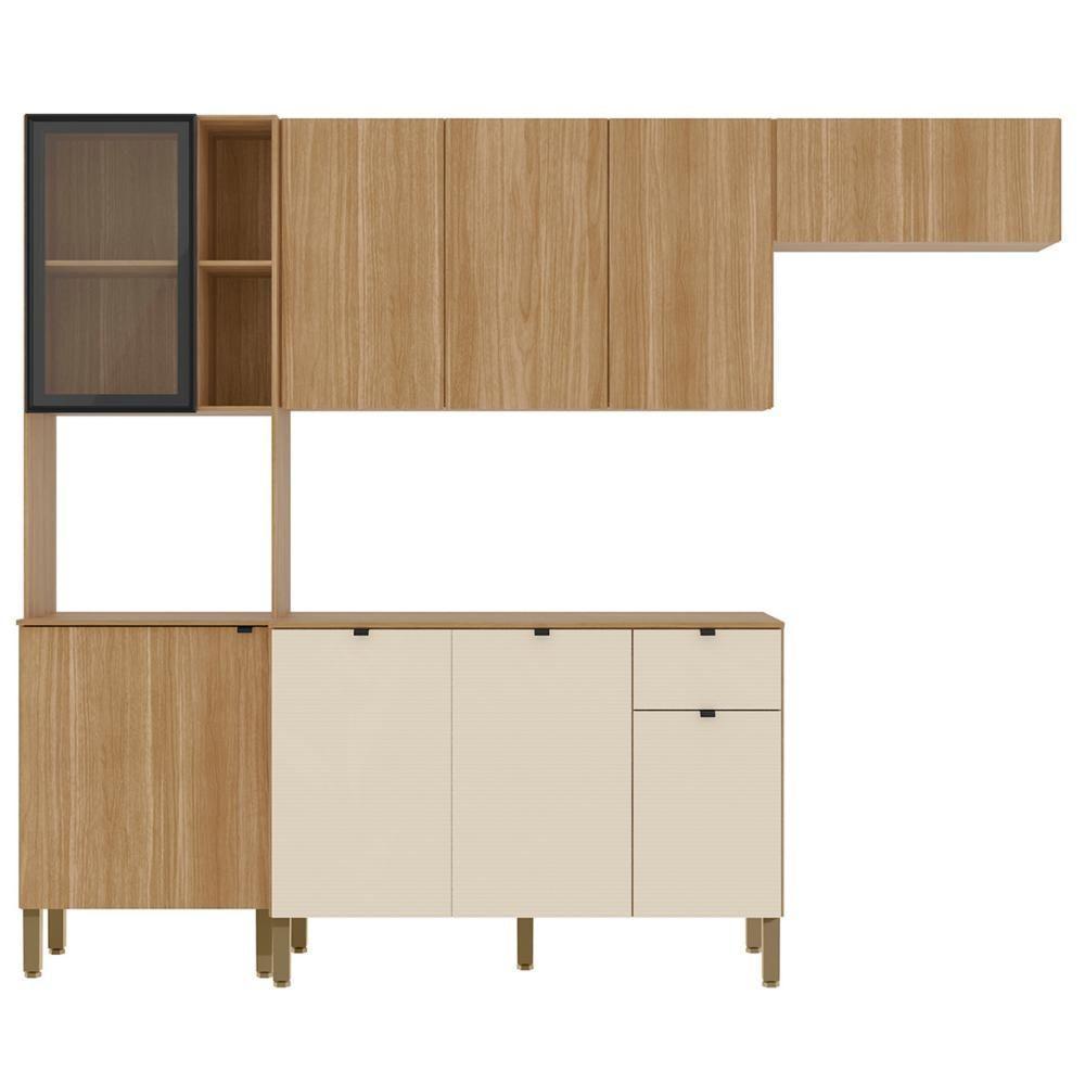 Cozinha Compacta Balcão Com Tampo 120cm Laura Plus Freijó/soft Z06 - Mpozenato - 6