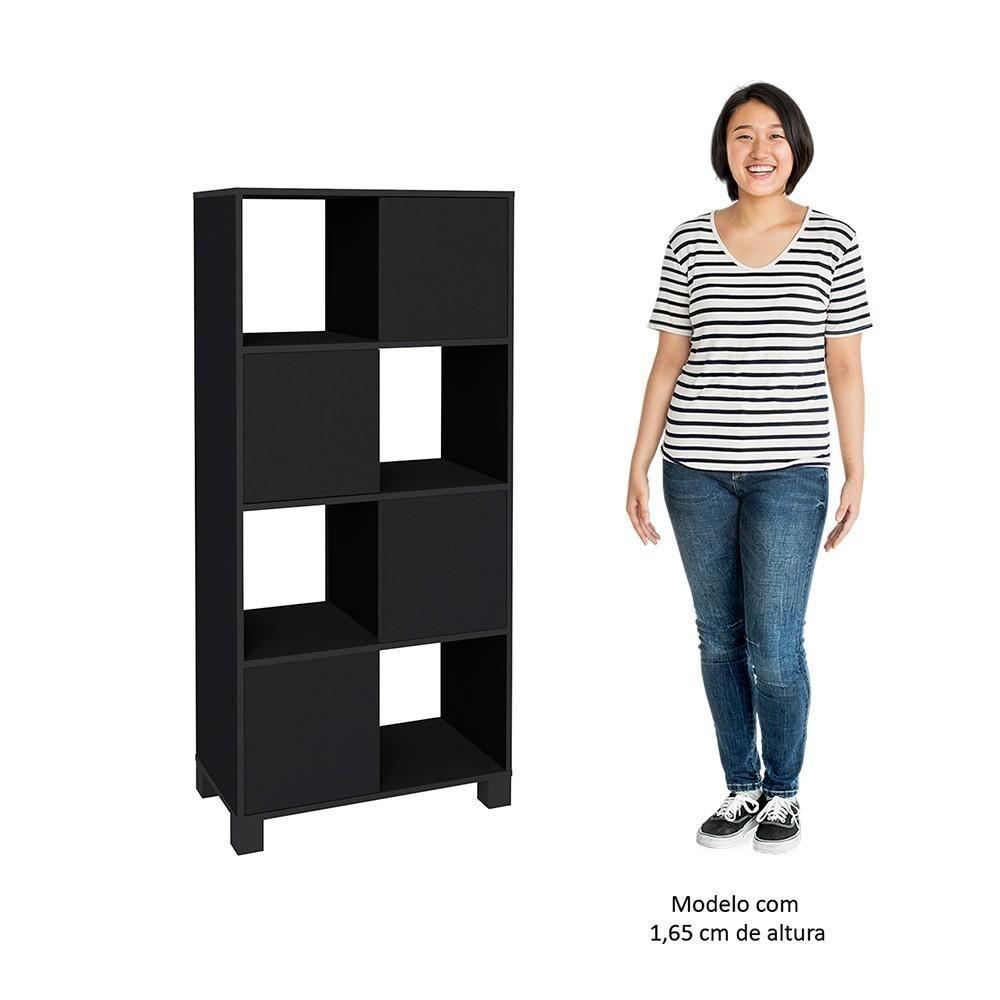 Conjunto Escritório Home Office 4 Peças Nil A06 Preto - Mpozenato - 10