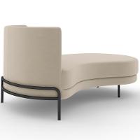 Chaise Longue Divã 164cm Braço Esquerdo Logus D06 Veludo Bege - Mpozenato - 5