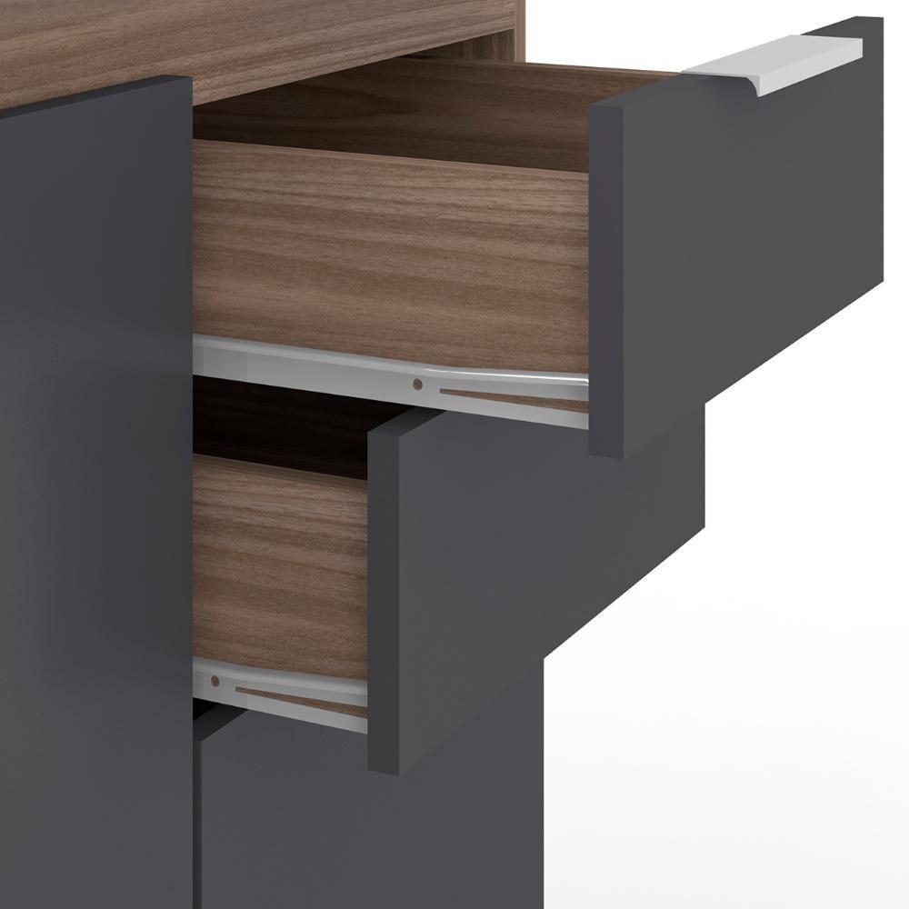 Balcão Para Pia 180cm Sem Tampo Pérola Z34 Freijó/grafite - Mpozenato - 6