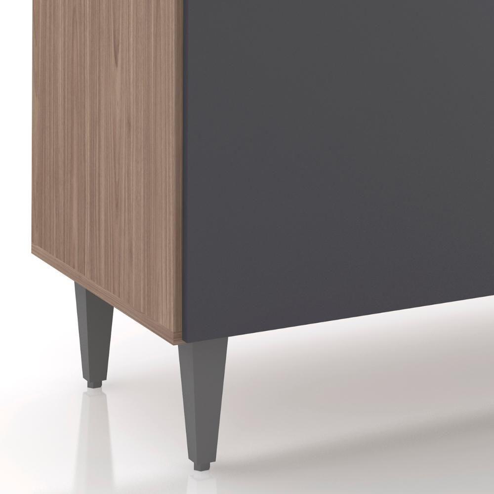 Balcão Para Pia 180cm Sem Tampo Pérola Z34 Freijó/grafite - Mpozenato - 7