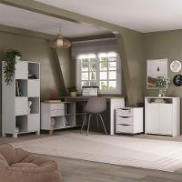 Conjunto Escritório Home Office 4 Peças Golden A06 Olmo/branco - Mpozenato - 3