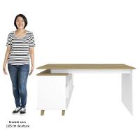Conjunto Escritório Home Office 4 Peças Golden A06 Olmo/branco - Mpozenato - 9