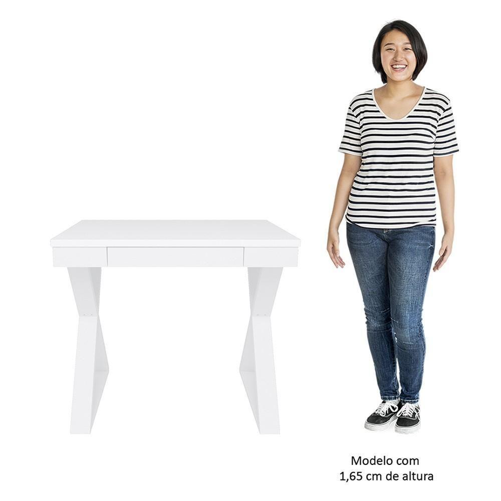 Conjunto Escritório Home Office 3 Peças Veneti A06 Branco - Mpozenato - 7