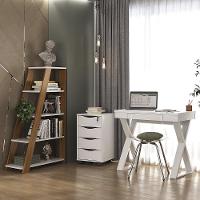 Conjunto Escritório Home Office 3 Peças Veneti A06 Branco - Mpozenato - 2
