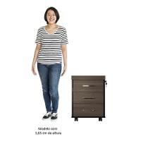 Conjunto Escritório Home Office 3 Peças Mesa Em U Corp A06 Charuto/preto - Mpozenato - 10