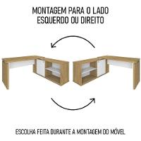 Conjunto Escritório Home Office 4 Peças Sharp A06 Olmo/branco - Mpozenato - 8