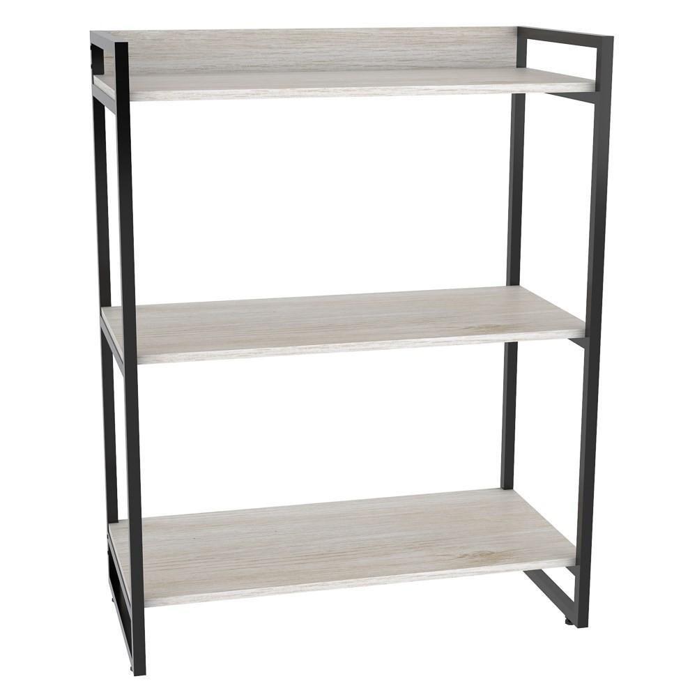 Estante Livreiro Prisma Estilo Industrial 80cm 3 Prateleiras C08 Snow - Mpozenato - 5