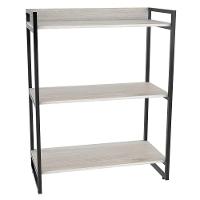 Estante Livreiro Prisma Estilo Industrial 80cm 3 Prateleiras C08 Snow - Mpozenato - 5