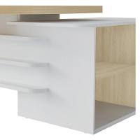 Conjunto Escritório Home Office 3 Peças Corp A06 Carvalho/branco - Mpozenato - 10