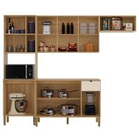 Cozinha Compacta Balcão Com Tampo 120cm Laura Plus Soft/freijó Z06 - Mpozenato - 5