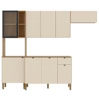 Cozinha Compacta Balcão Com Tampo 120cm Laura Plus Soft/freijó Z06 - Mpozenato - 6