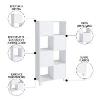 Conjunto Escritório Home Office 4 Peças Nil A06 Branco - Mpozenato - 5